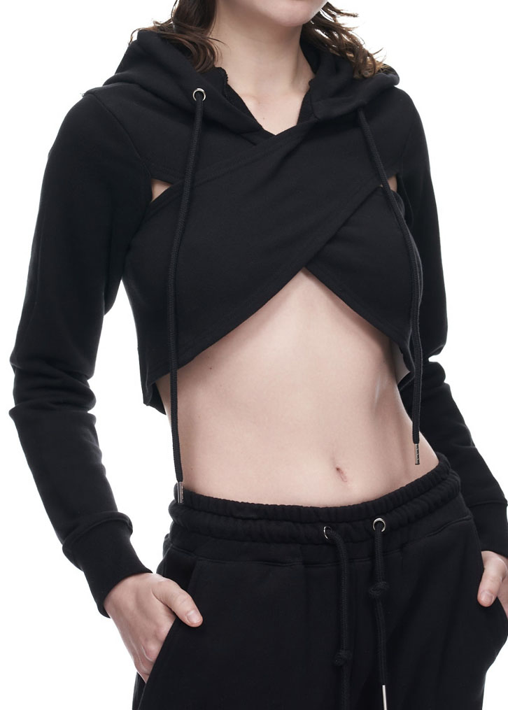 Sudadera cropped LV x YK Faces con parches - Mujer - Ready to Wear