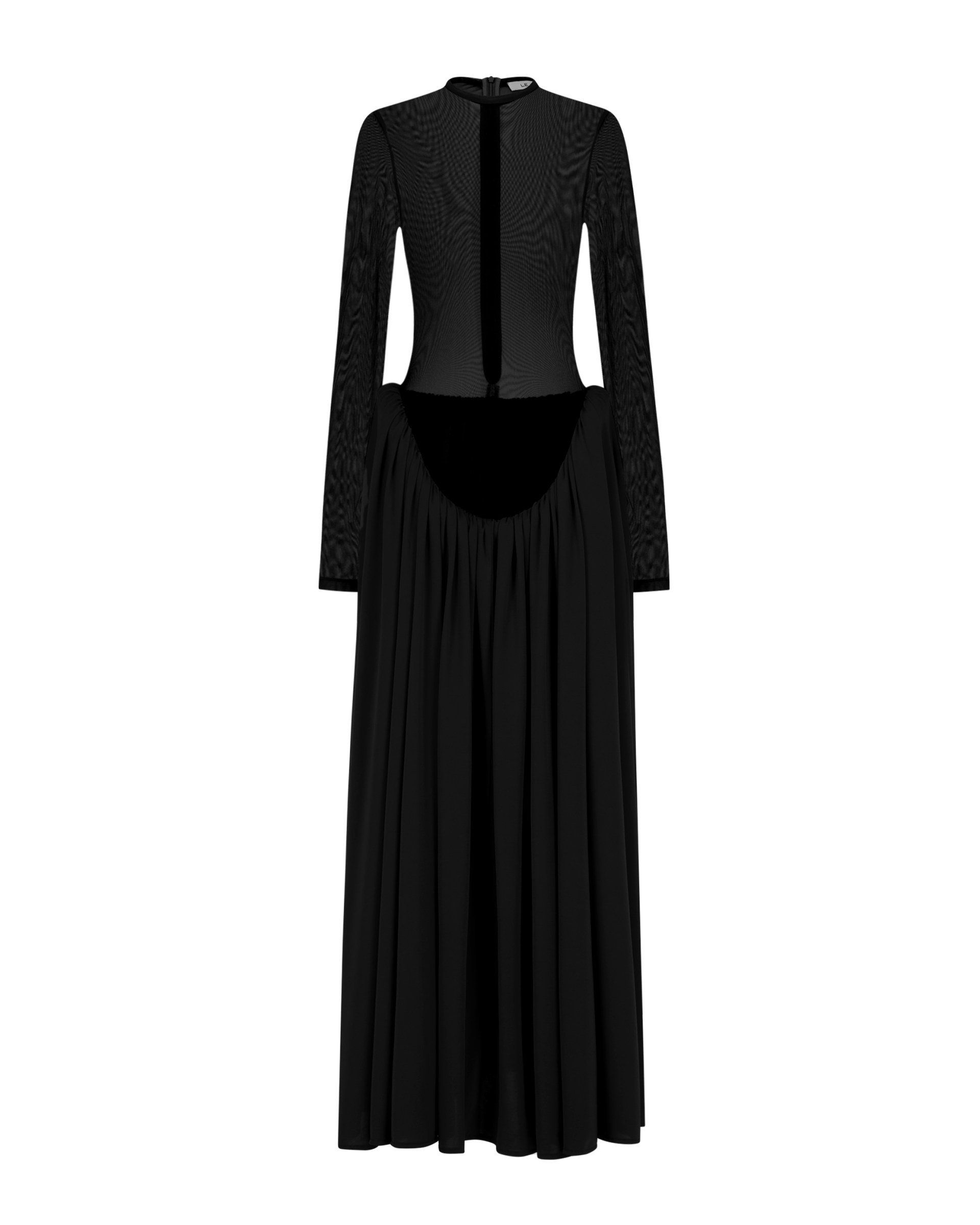 'LA CADRE' Sheer Jersey Dress