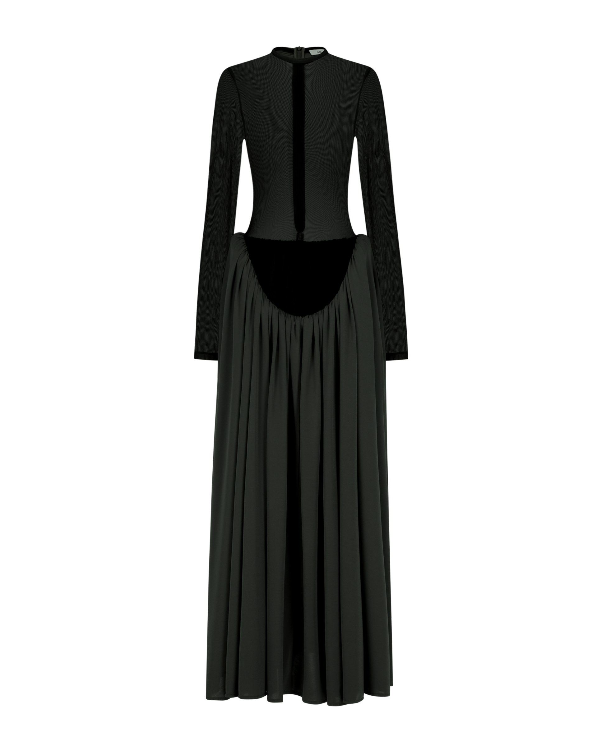 'LA CADRE' Sheer Jersey Dress