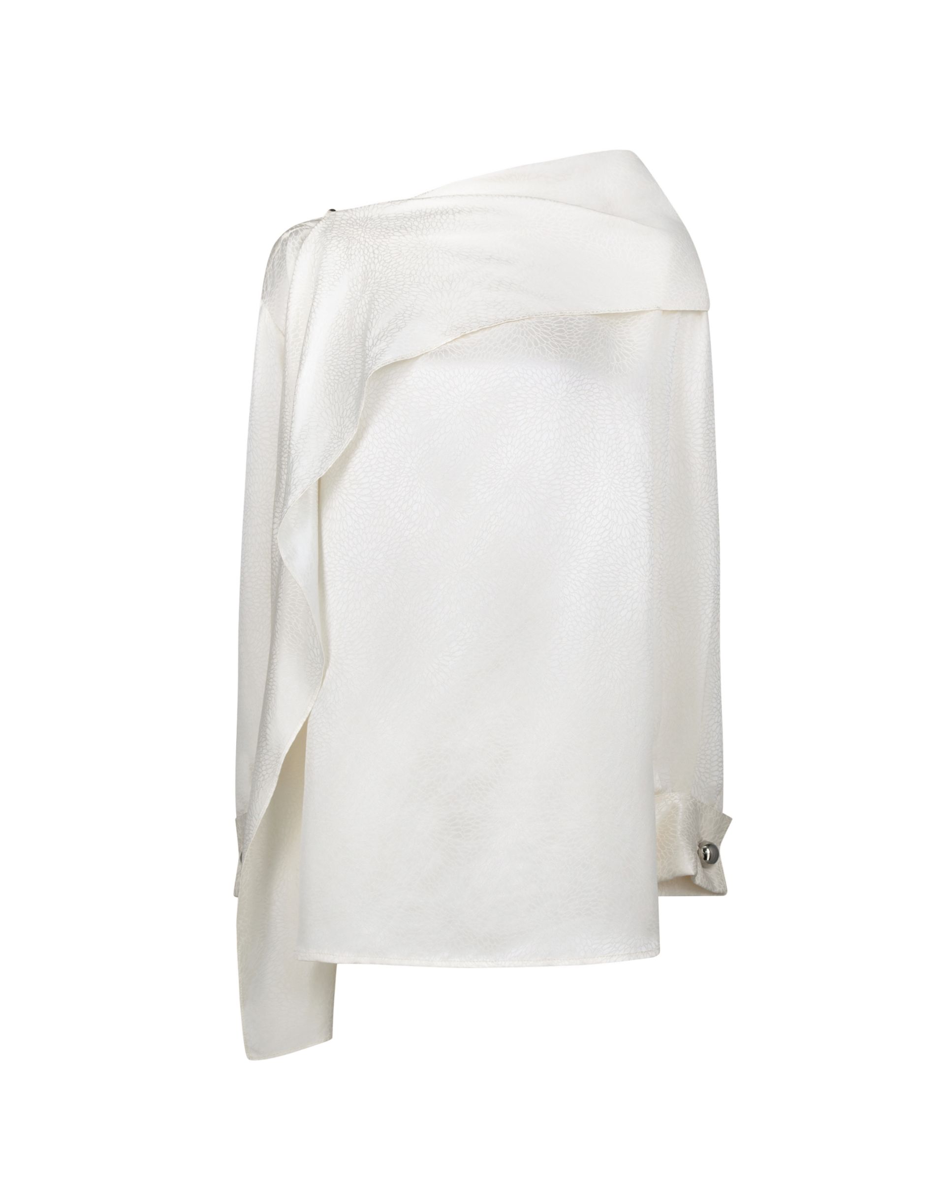 Jacquard Scarf Blouse