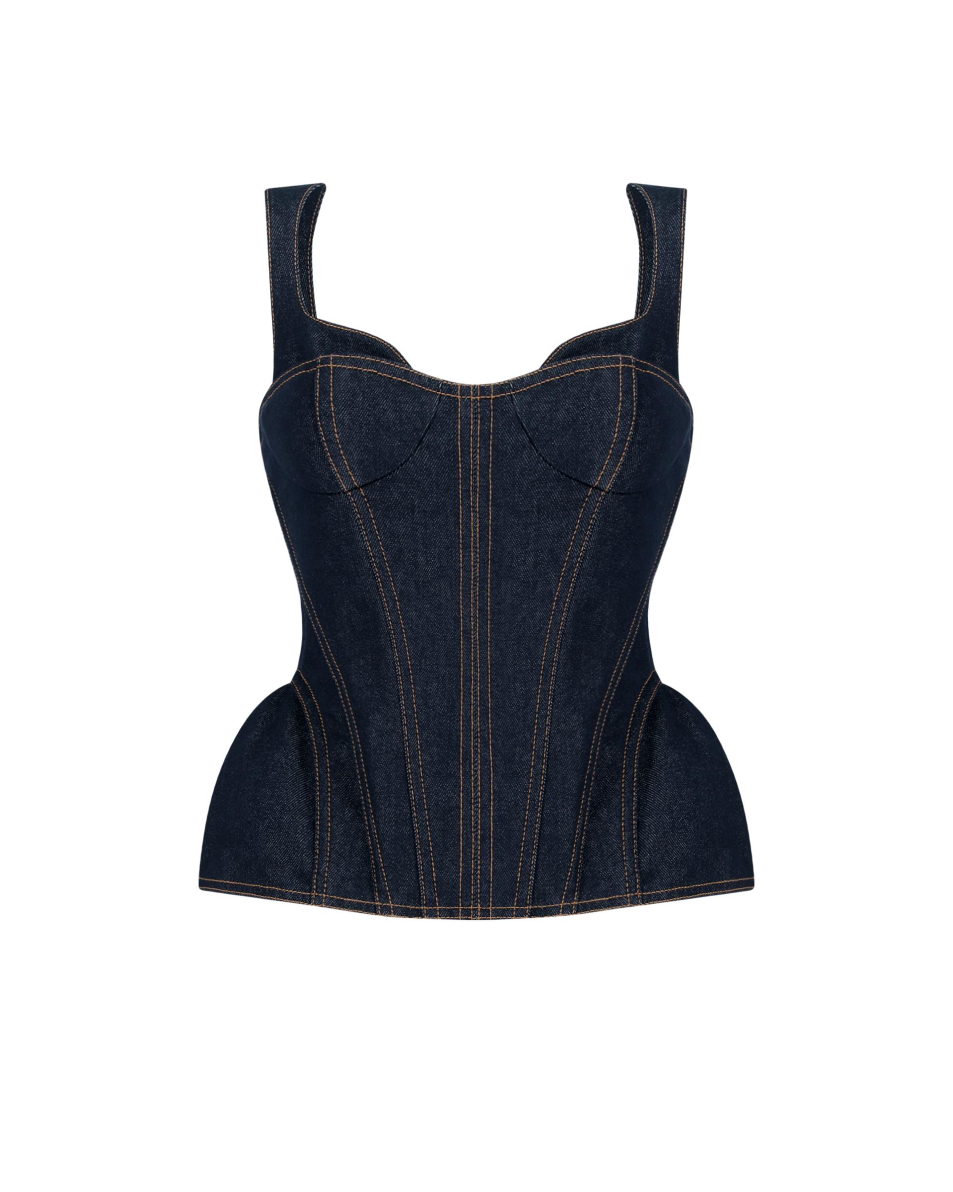 'MUSHROOM' Denim Bustier
