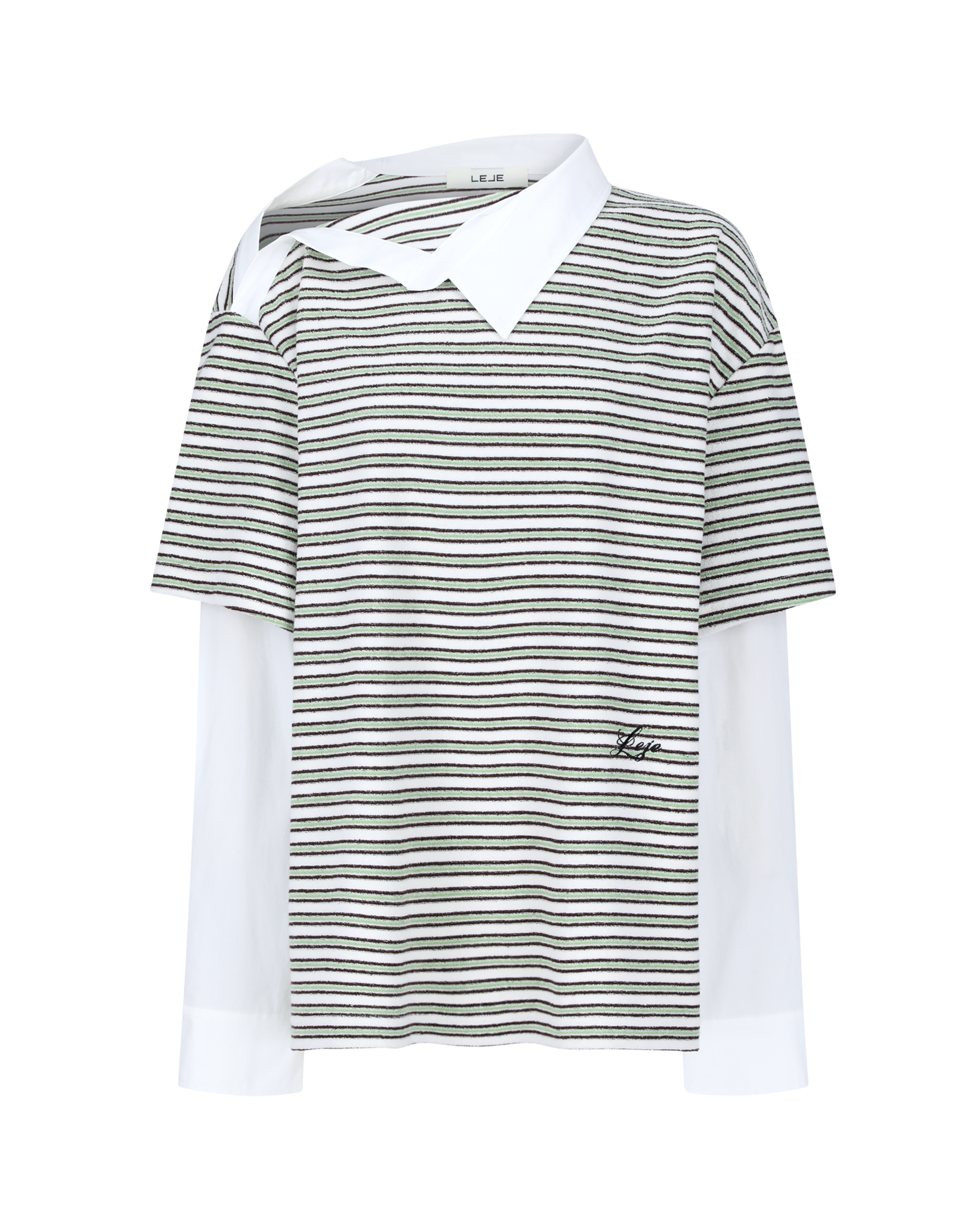 Asymmetric Layered Striped Top