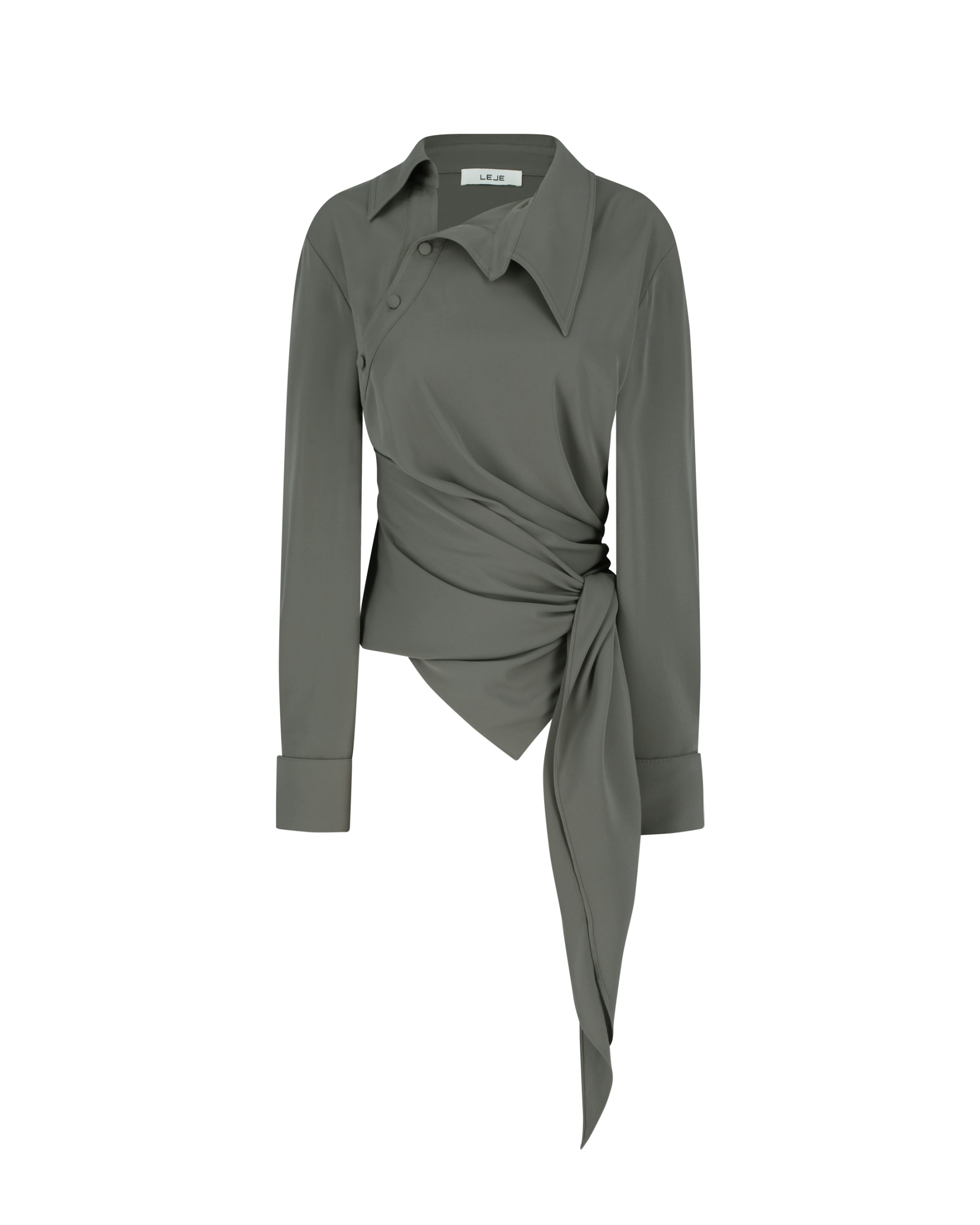 Asymmetric Draped Shirt